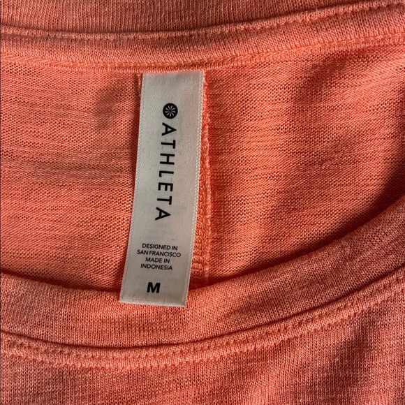 Athleta -Orange Short Sleeve Tee - Picture 3 of 3